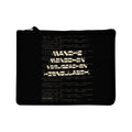 HIRNGULASCH. Canvas Pouch Schwarz – schwarze Canvas Pouch mit HIRNGULASCH.-Statement, Produktansicht
