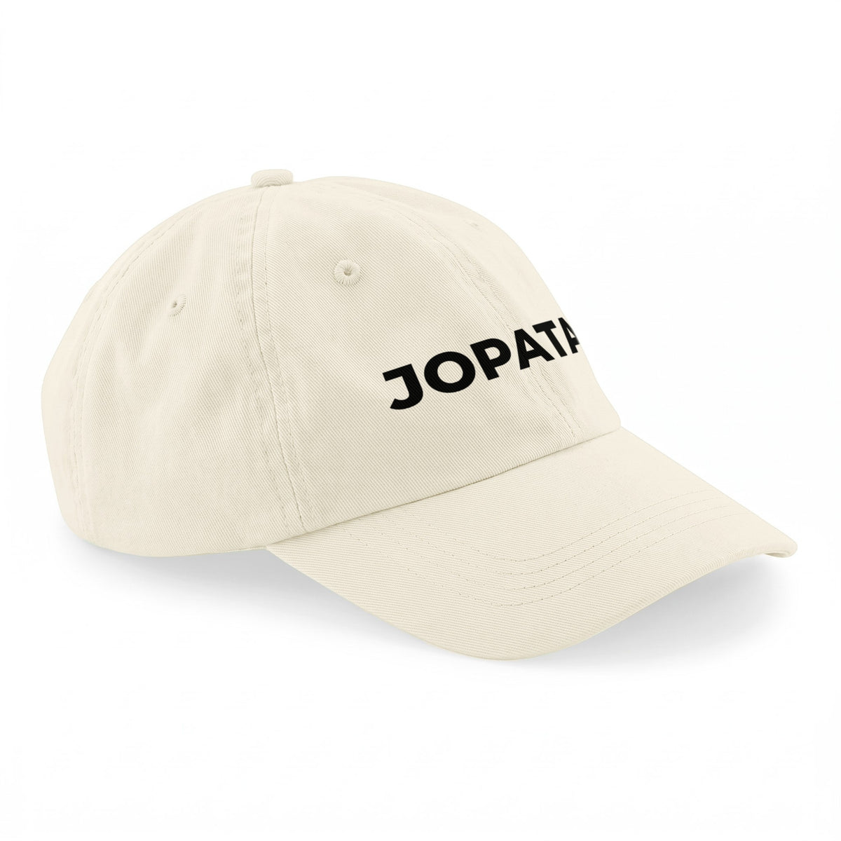 JOPATA. Logo Dad Cap Beige – beige Cap mit JOPATA.-Logo, Produktansicht