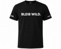 Unisex T-Shirt BLEIB WILD. schwarz