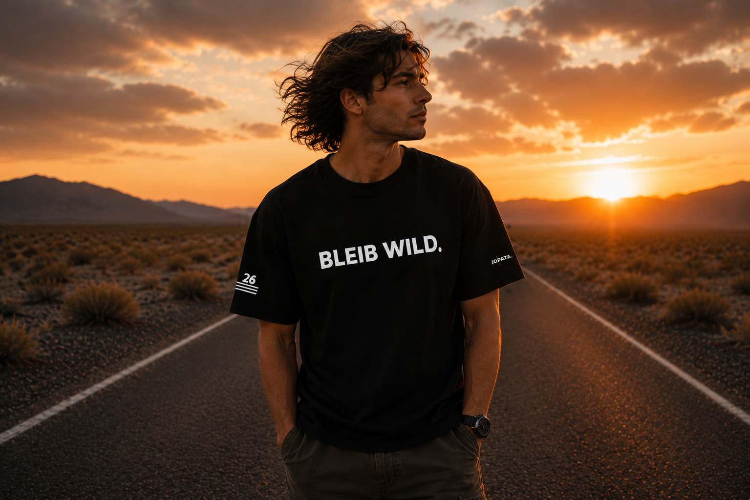 oversized t-shirt bleib wild