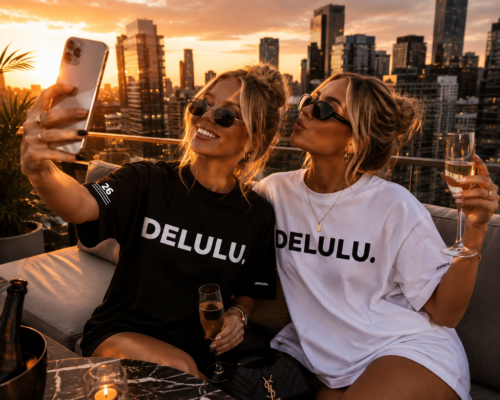 oversized t-shirt delulu weiss
