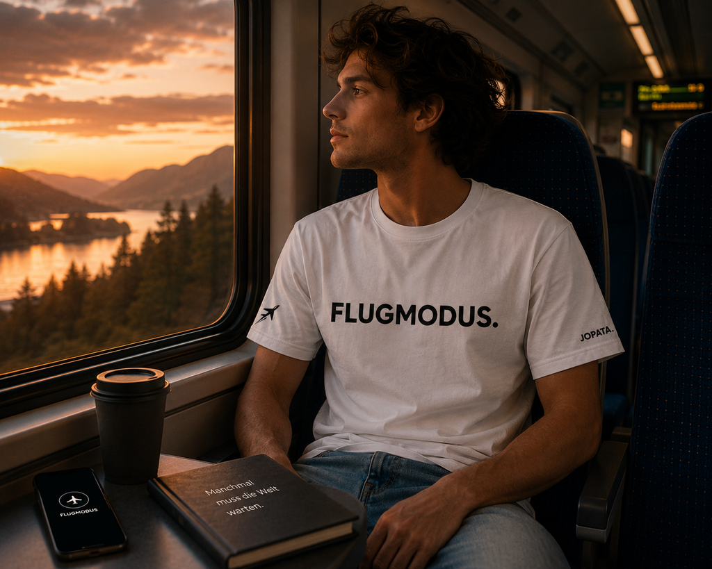 Unisex T-Shirt FLUGMODUS. weiß