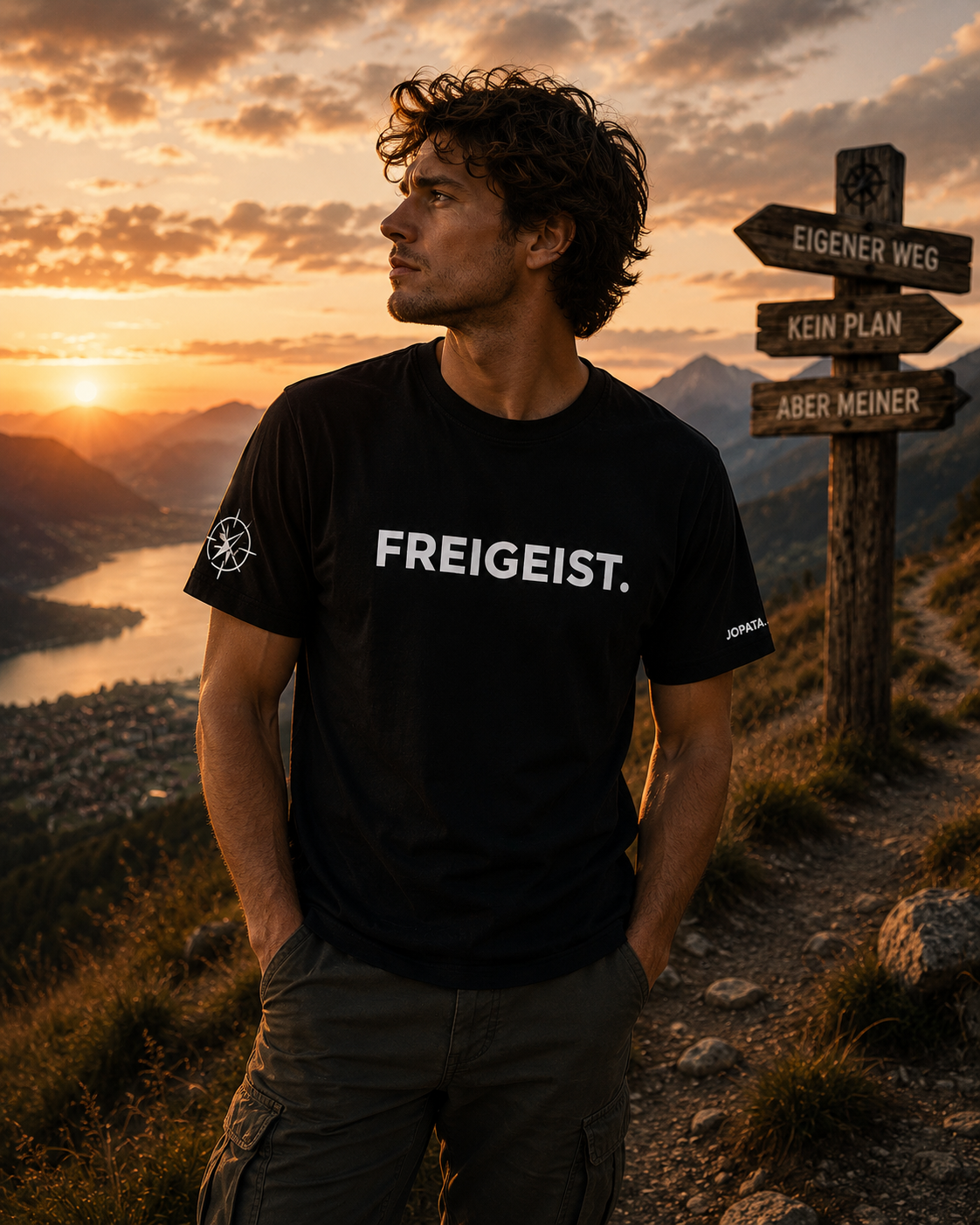 Unisex T-Shirt FREIGEIST. schwarz