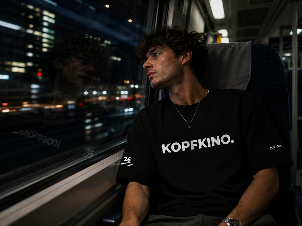 T-Shirt KOPFKINO. schwarz