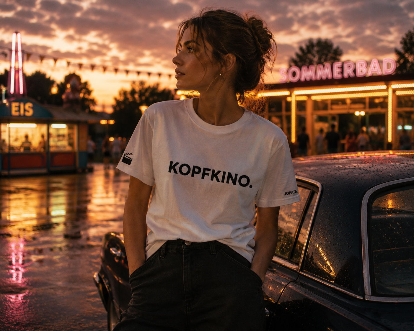 Unisex T-Shirt KOPFKINO. weiß