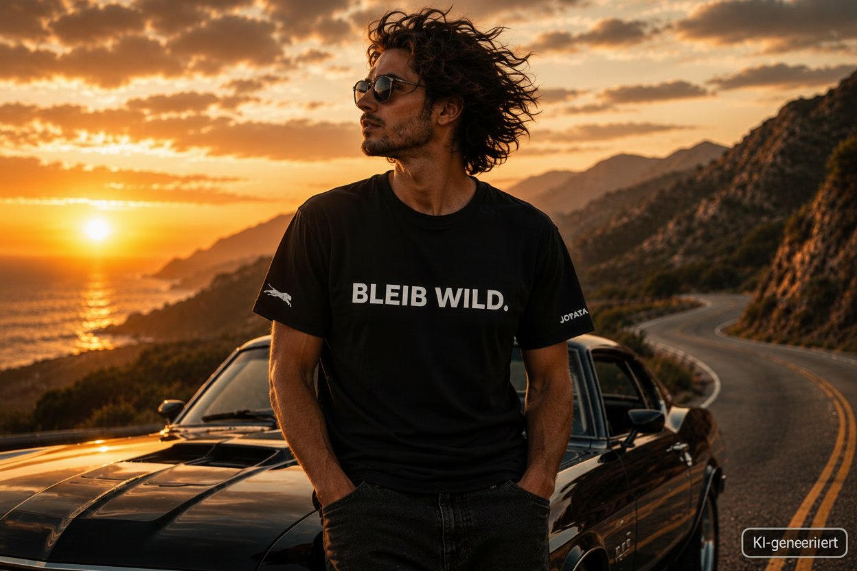 BLEIB WILD schwarz Mann