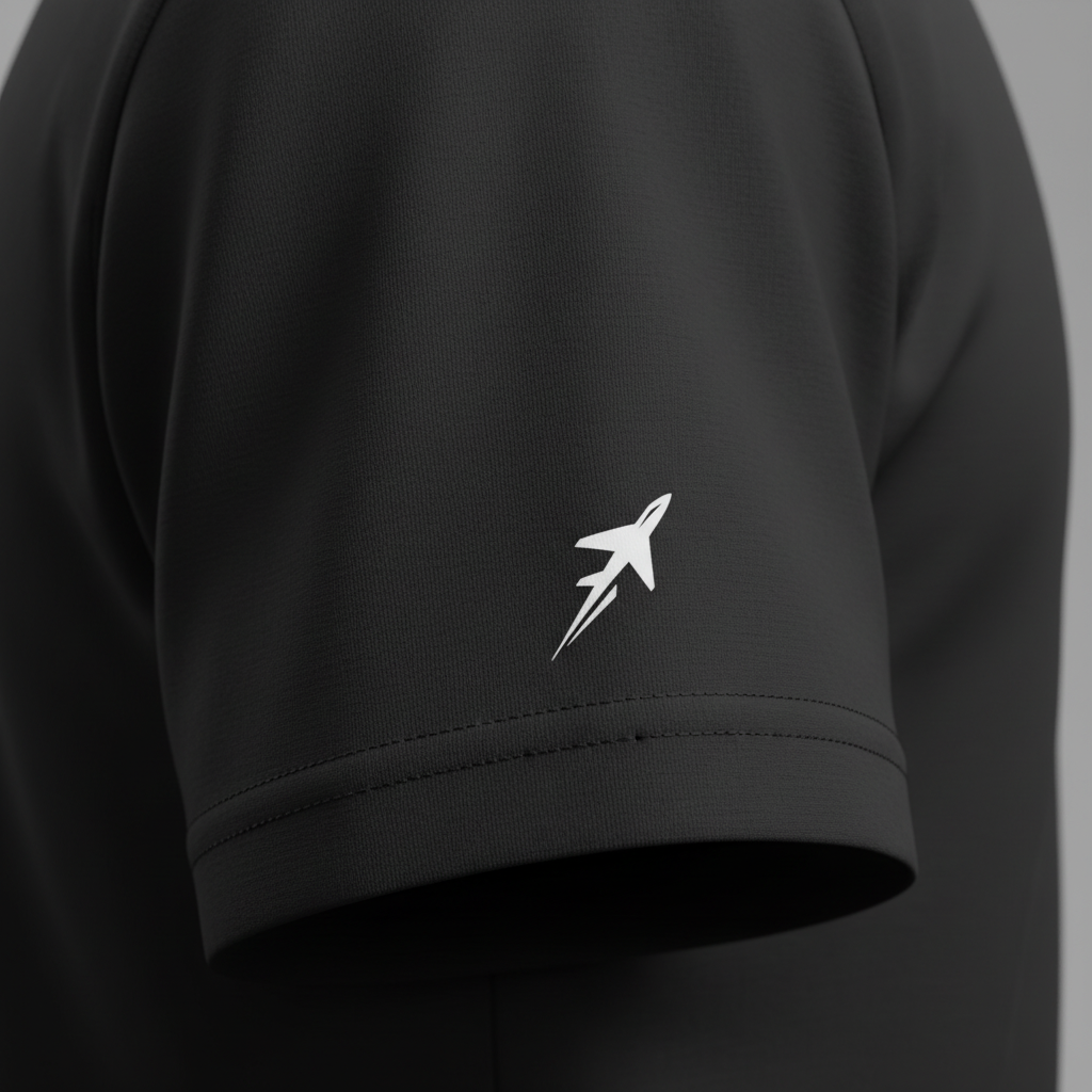 Detail Ärmel FLUGMODUS. schwarz