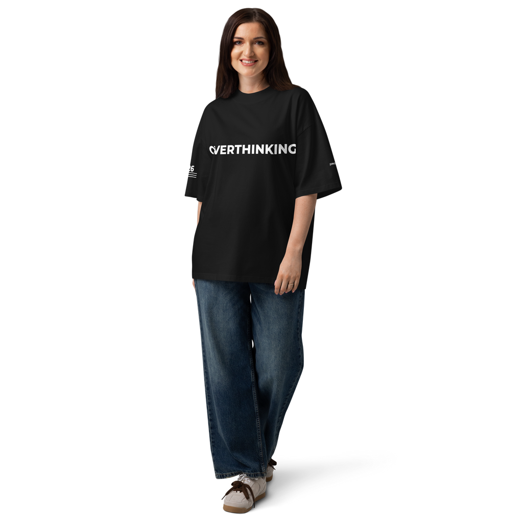 T-Shirt OVERTHINKING. schwarz – Lifestyle1
