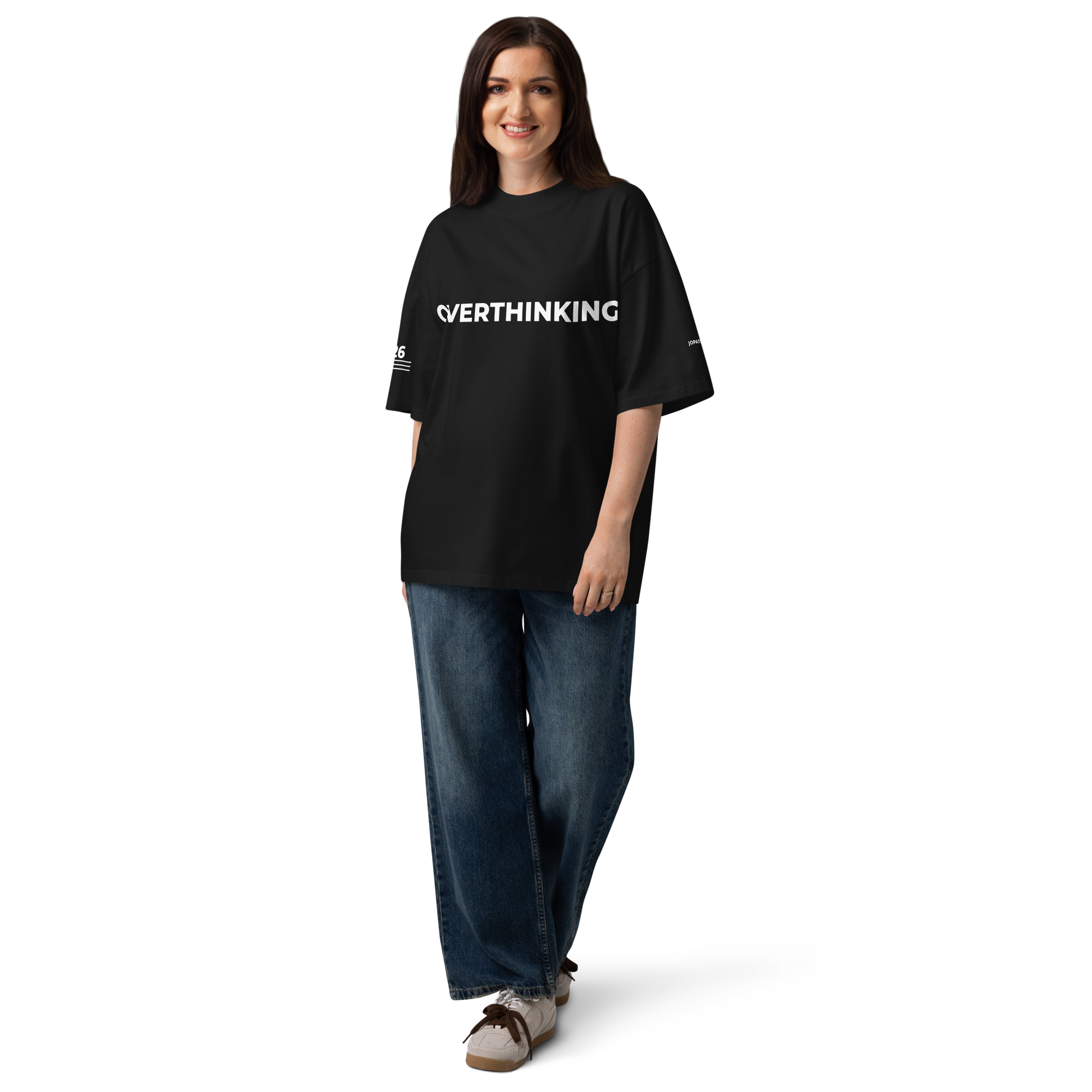 T-Shirt OVERTHINKING. schwarz – Lifestyle1