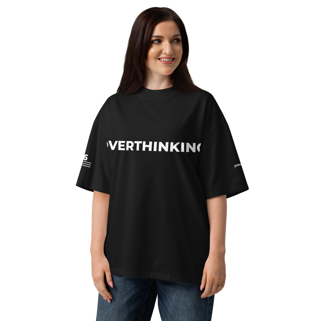 T-Shirt OVERTHINKING. schwarz – Lifestyle