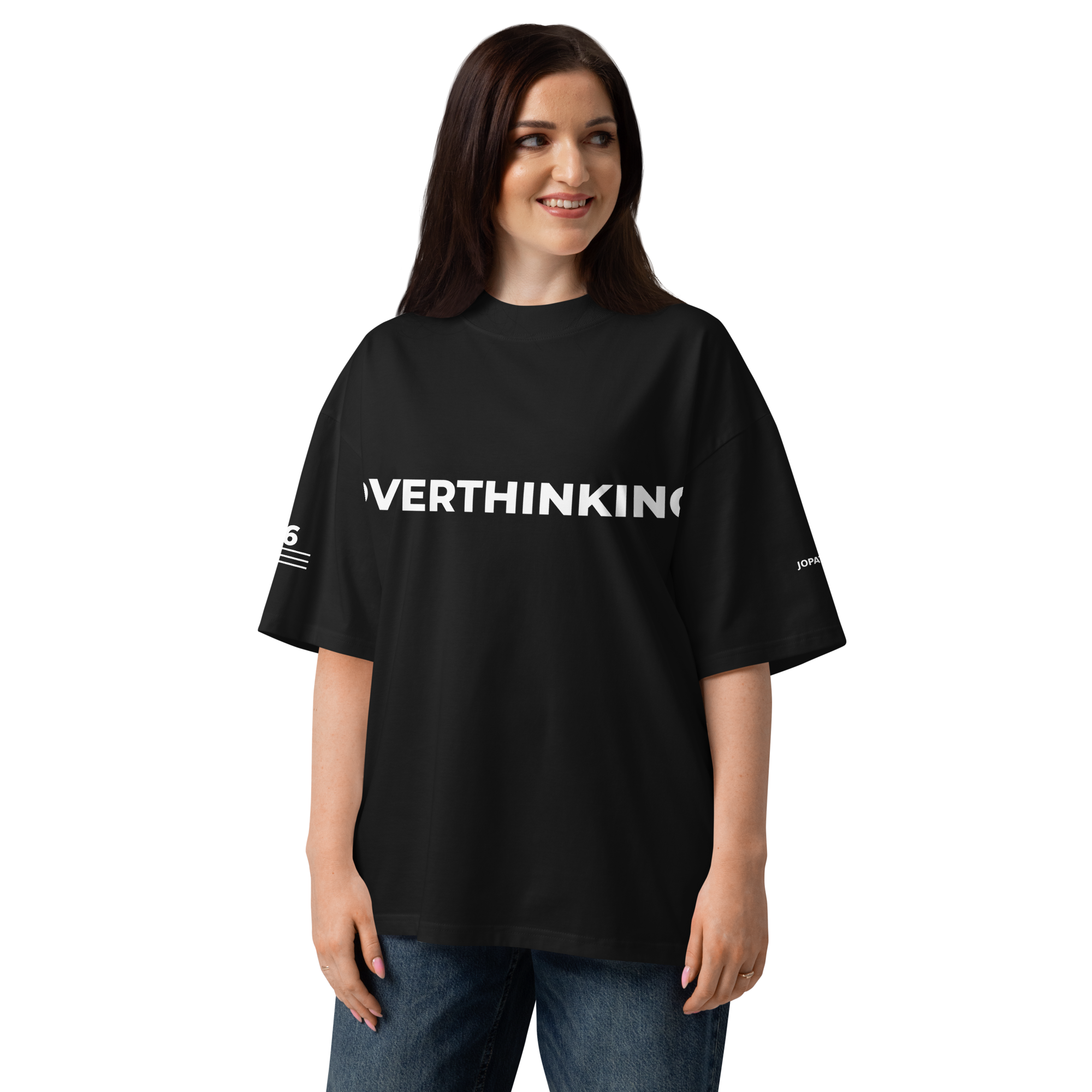 T-Shirt OVERTHINKING. schwarz – Lifestyle
