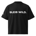 T-Shirt BLEIB WILD. schwarz – Frontansicht