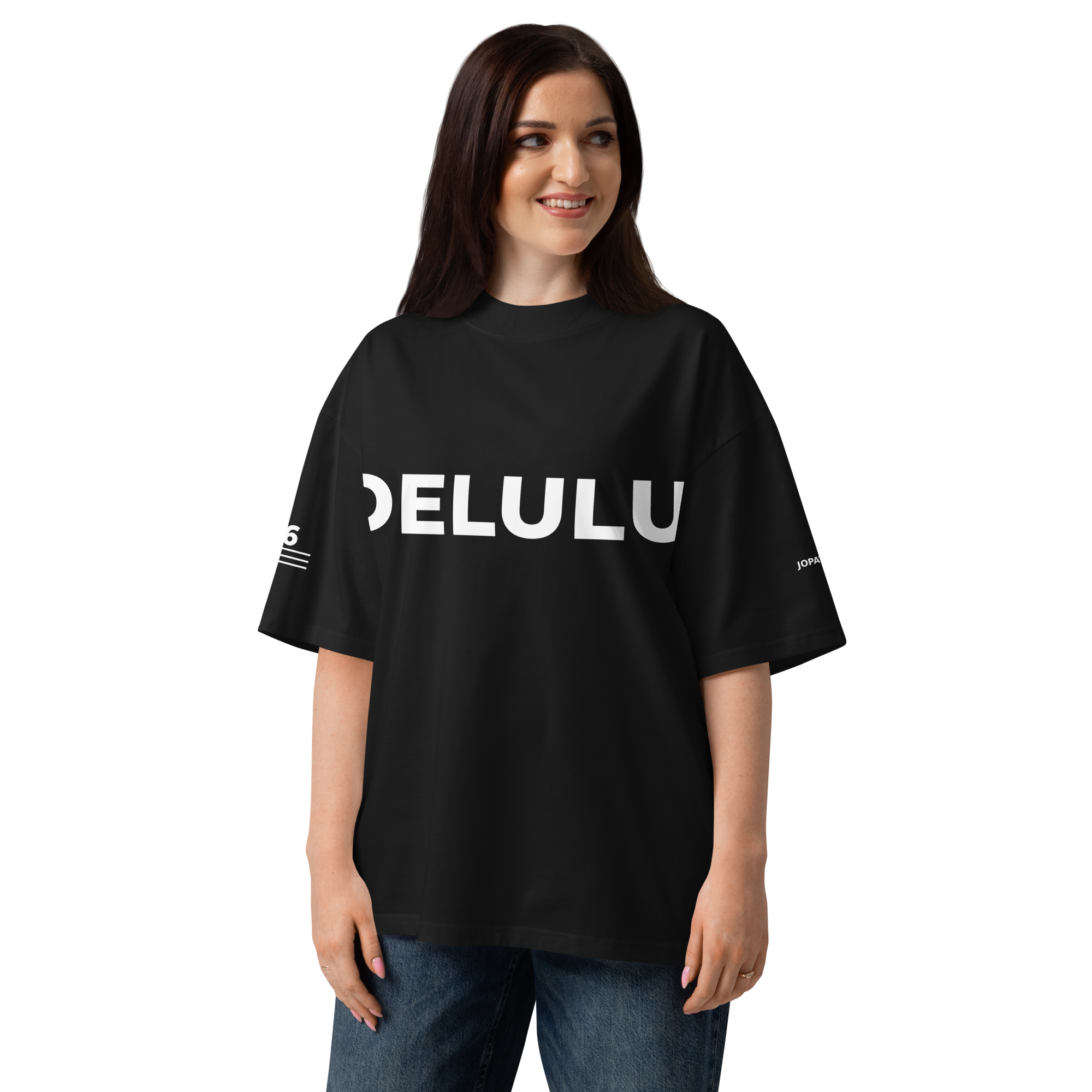 T-Shirt DELULU. schwarz – Lifestyle 1