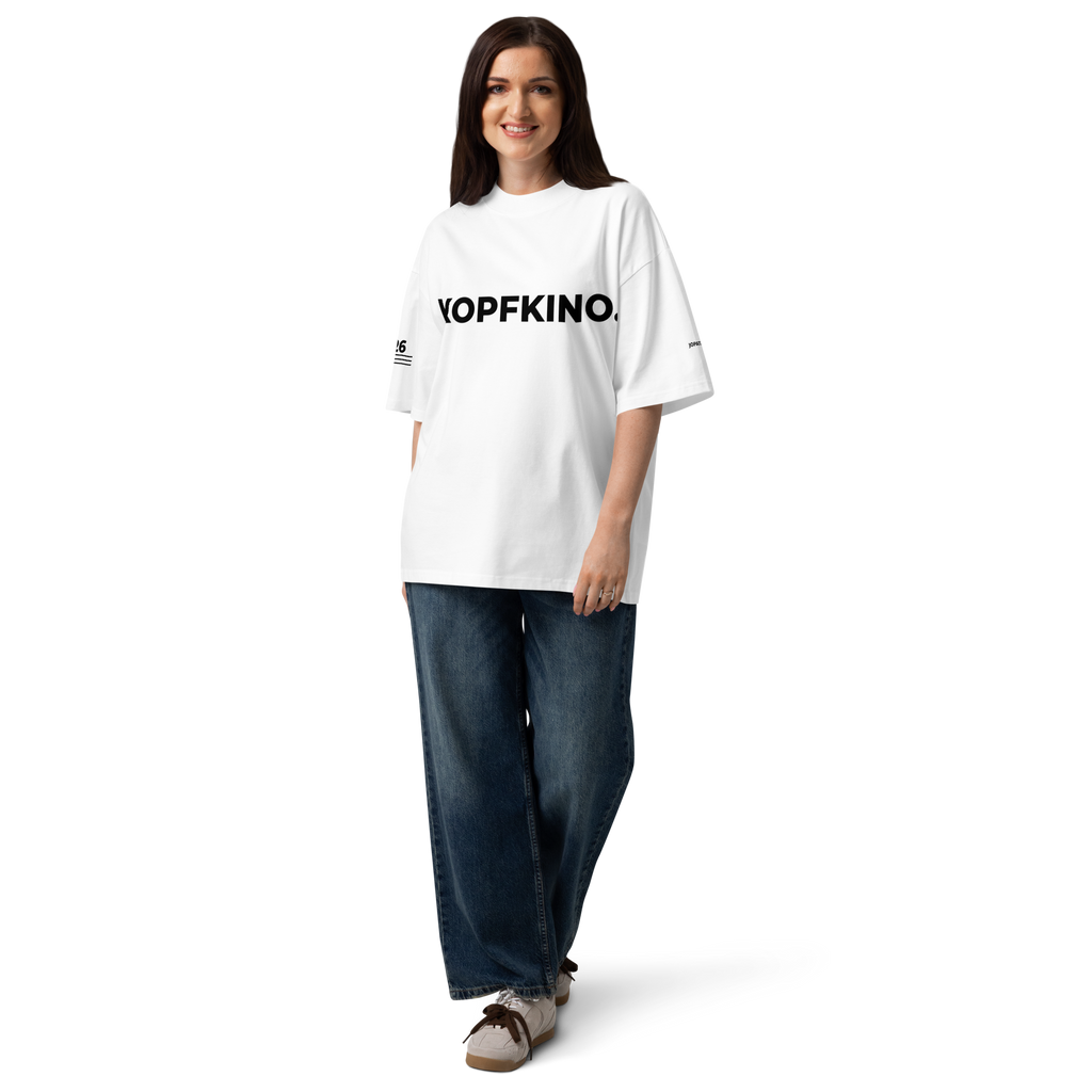 T-Shirt KOPFKINO. weiß