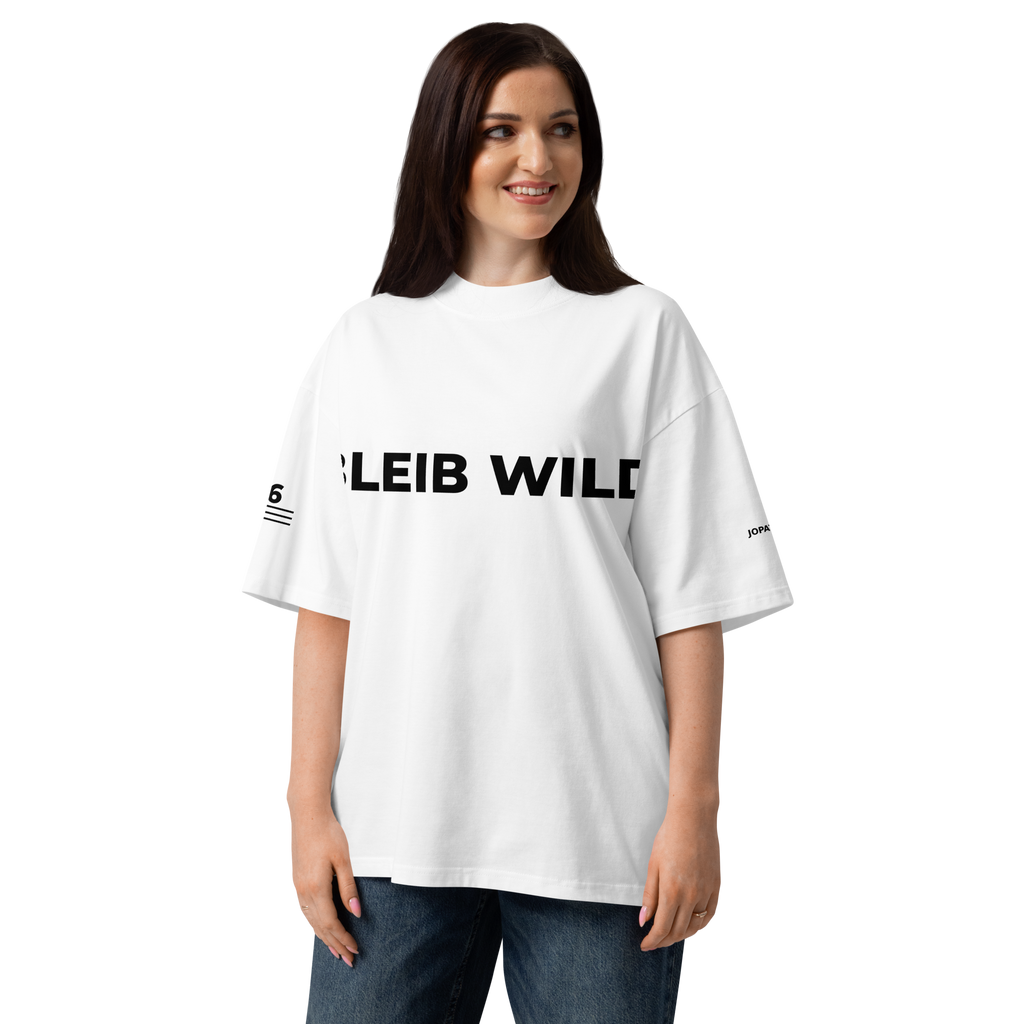 T-Shirt BLEIB WILD. weiss – Lifestyle1