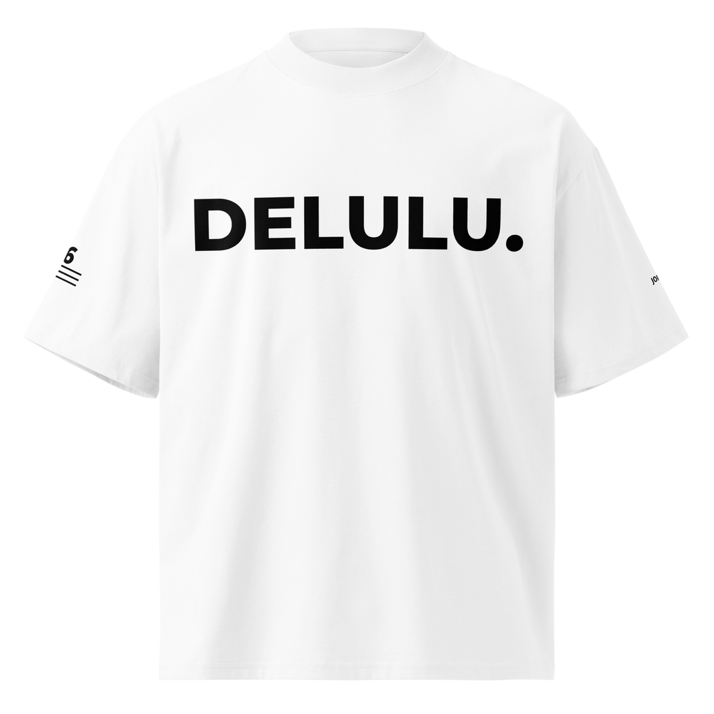 T-Shirt DELULU. weiß – Vorderansicht