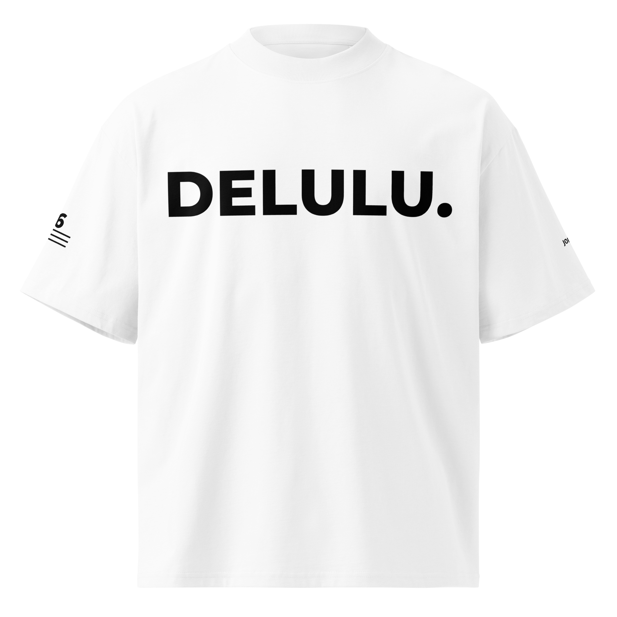T-Shirt DELULU. weiß – Vorderansicht