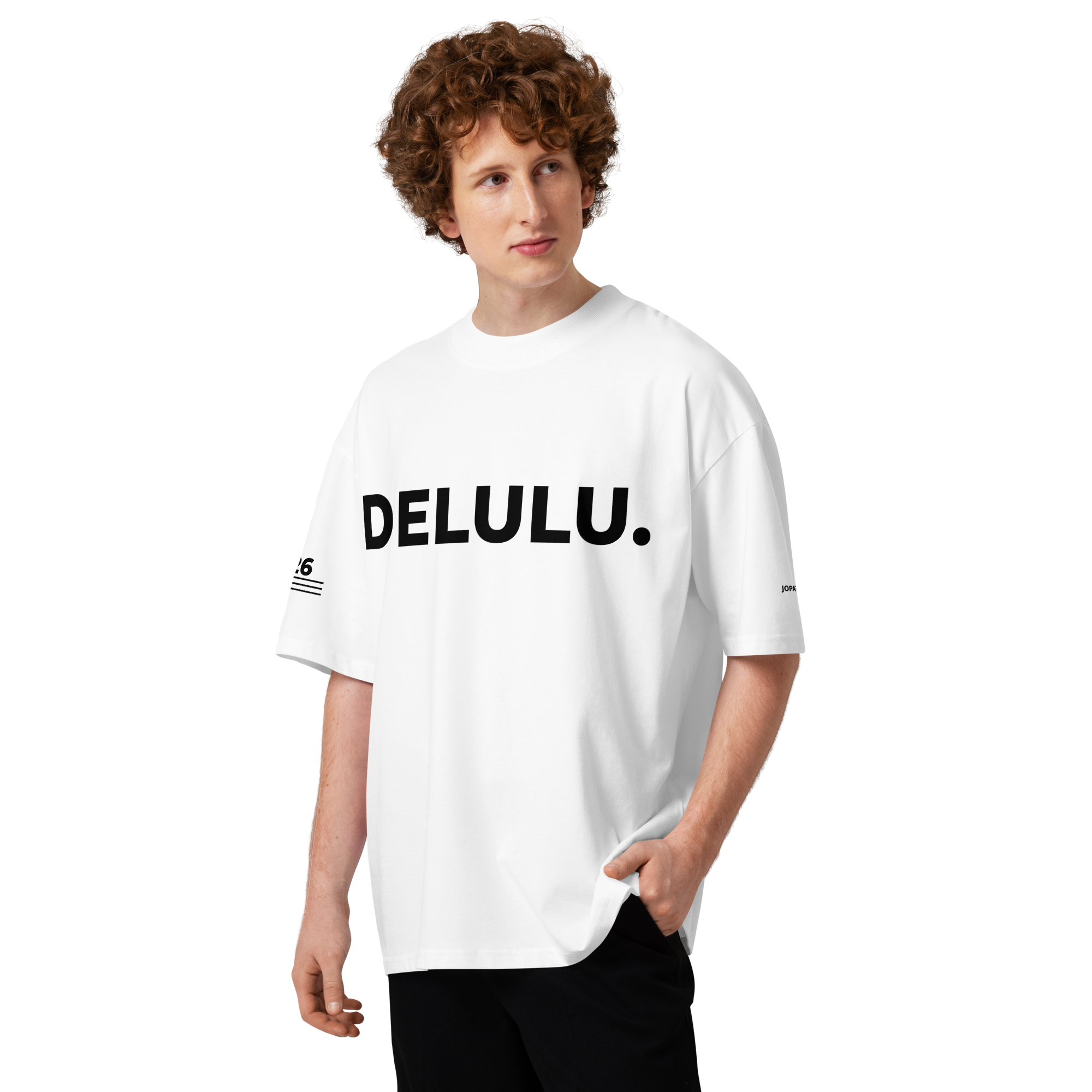 T-Shirt DELULU. weiss – Lifestyle1