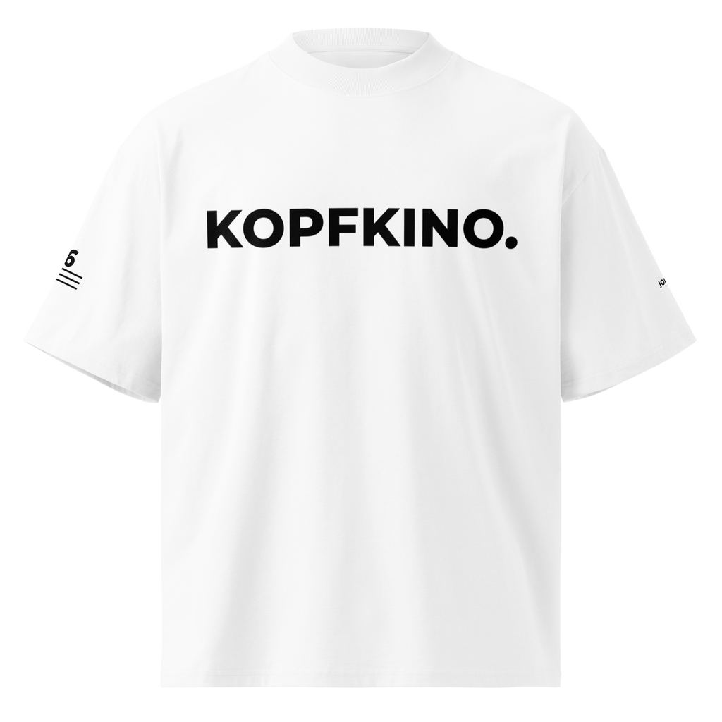 T-Shirt KOPFKINO. weiß