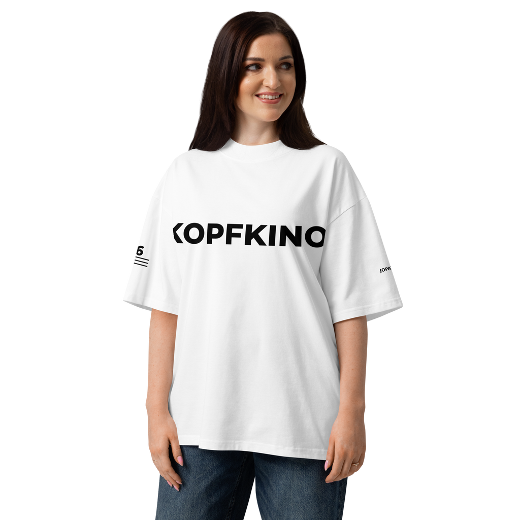 T-Shirt KOPFKINO. weiß