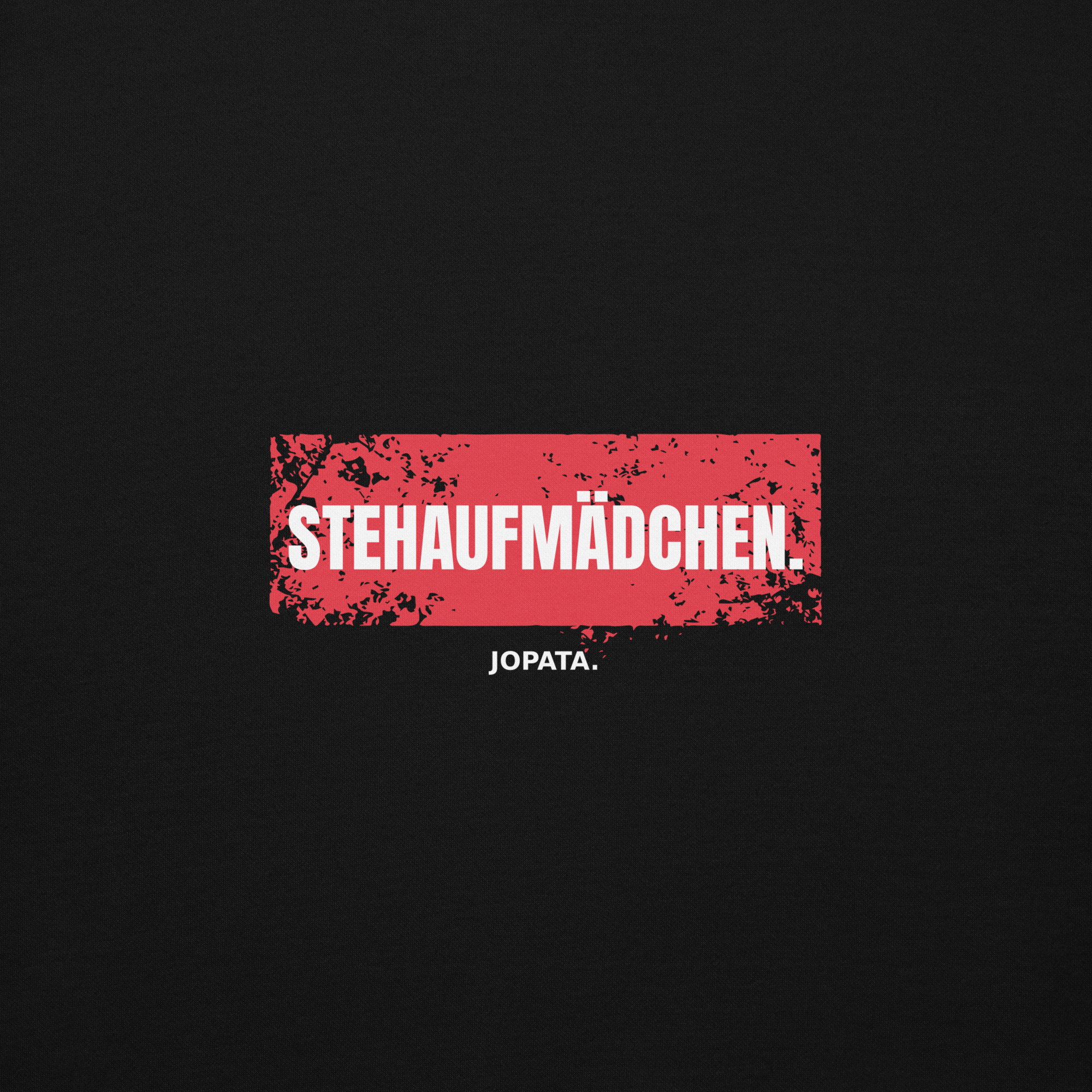 Damen Hoodie STEHAUFMÄDCHEN schwarz
