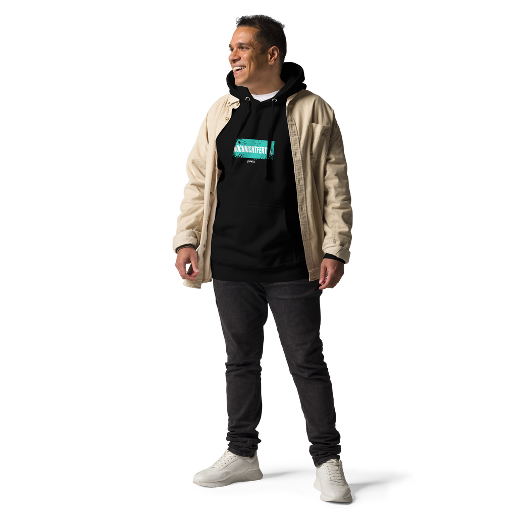 Unisex Hoodie NOCHNICHTFERTIG schwarz