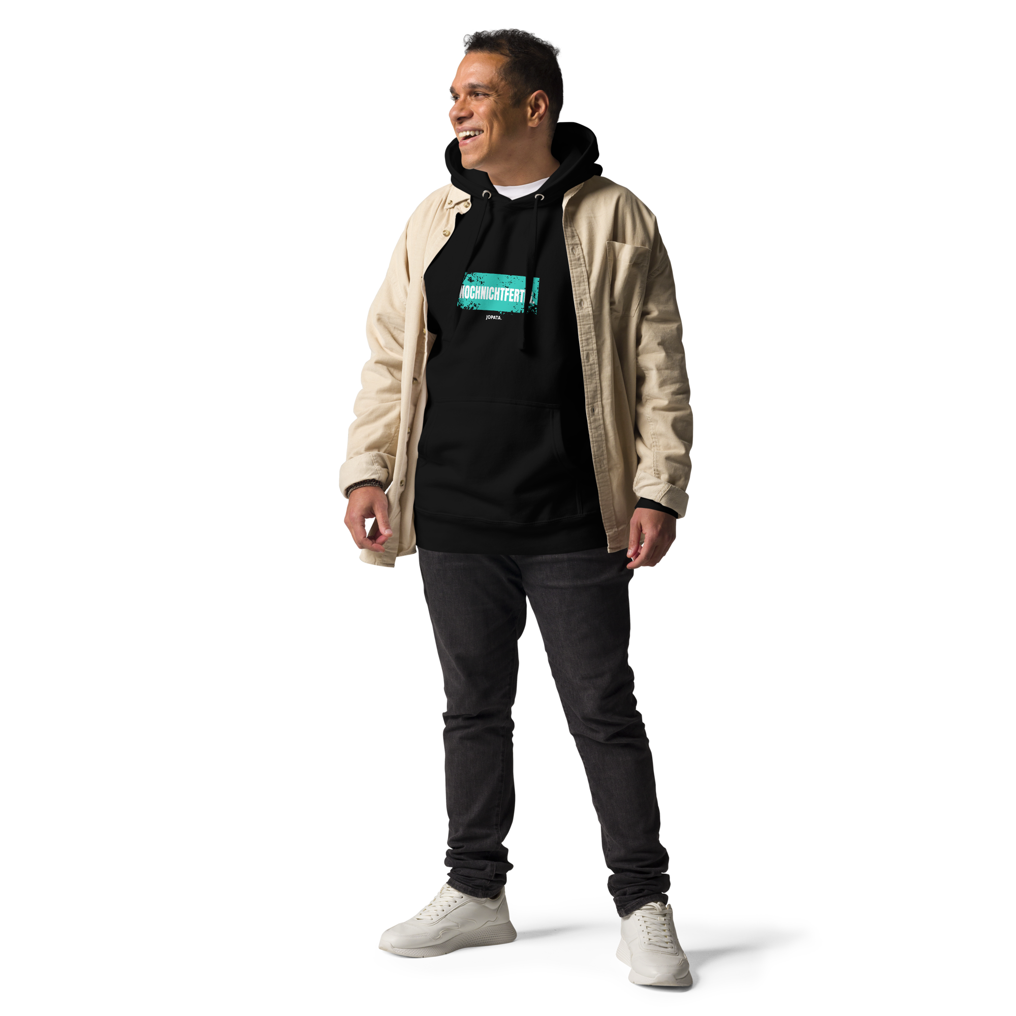 Unisex Hoodie NOCHNICHTFERTIG schwarz