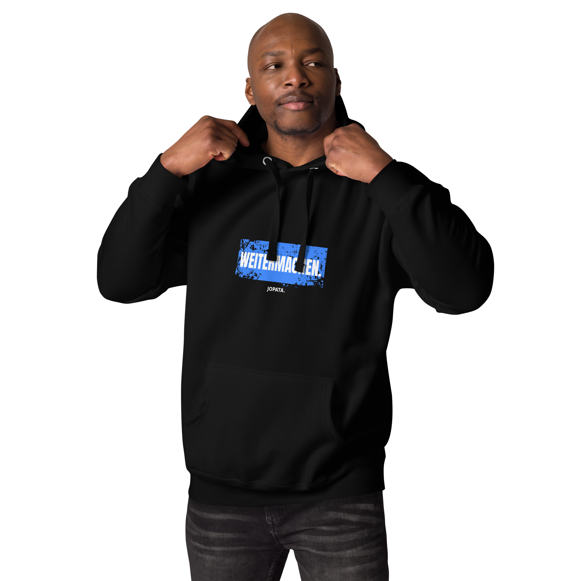Unisex Hoodie WEITERMACHEN schwarz