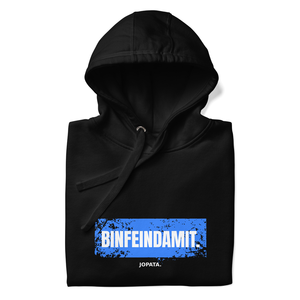 Unisex Hoodie BINFEINDAMIT schwarz