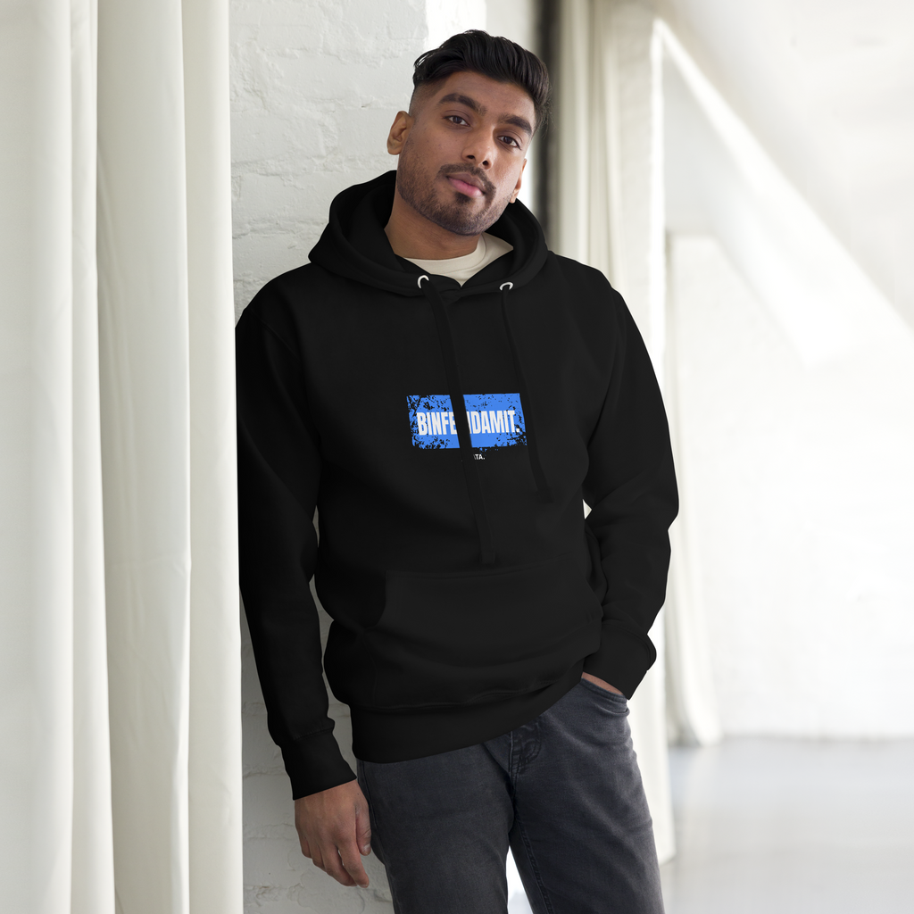 Unisex Hoodie BINFEINDAMIT schwarz