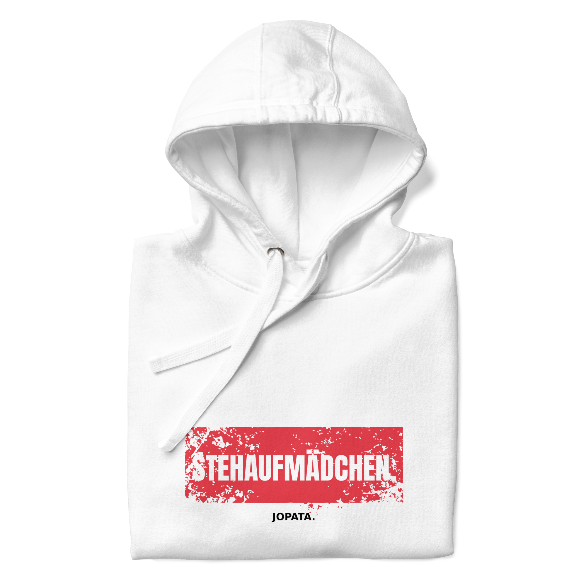 Damen Hoodie STEHAUFMÄDCHEN weiss