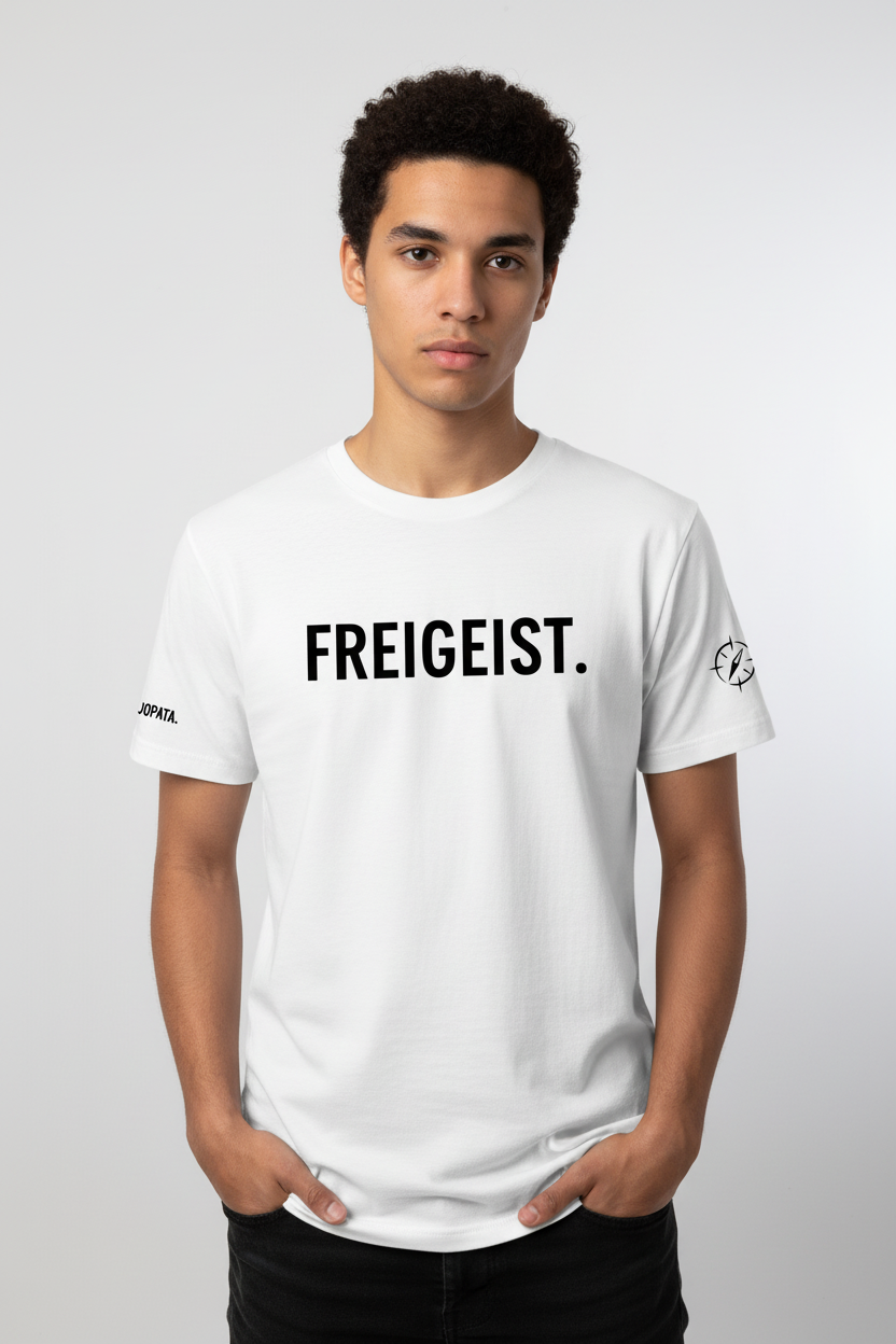 Unisex T-Shirt FREIGEIST. weiß