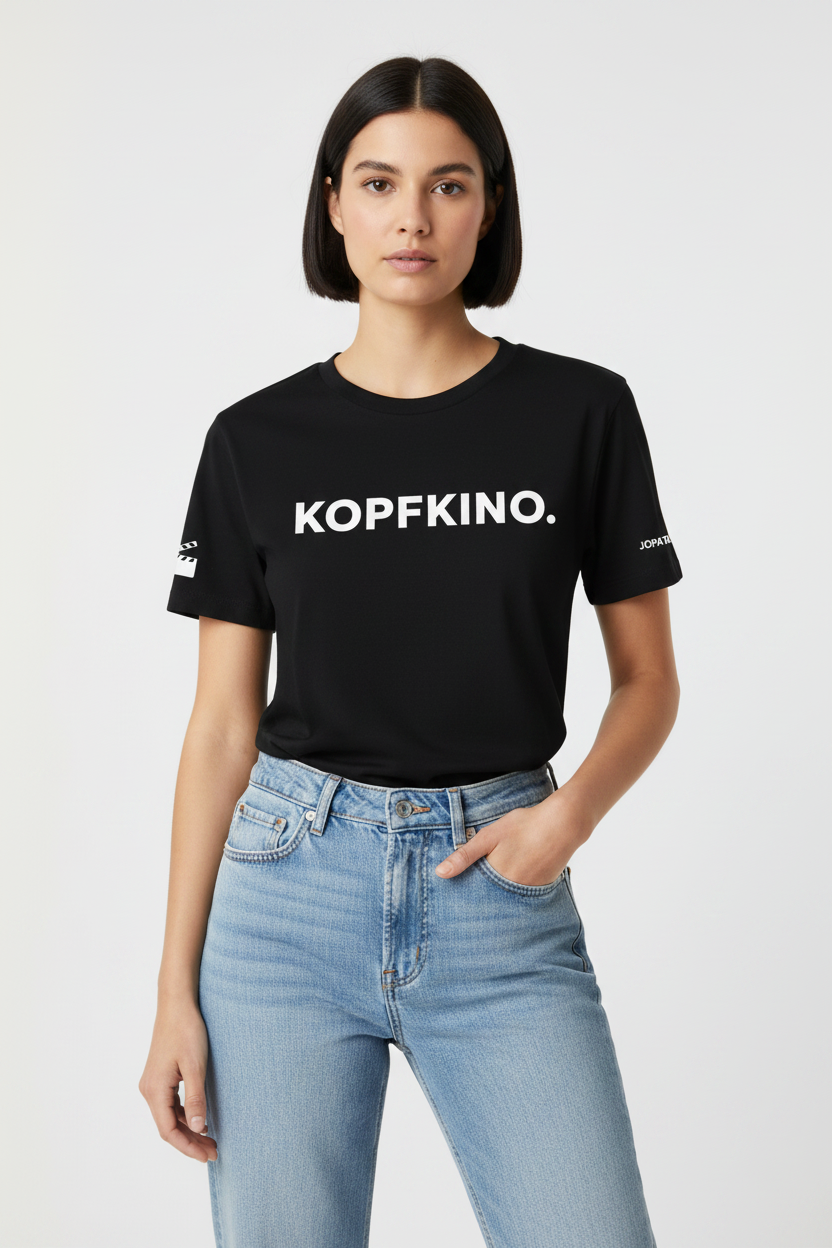 Unisex T-Shirt KOPFKINO. schwarz