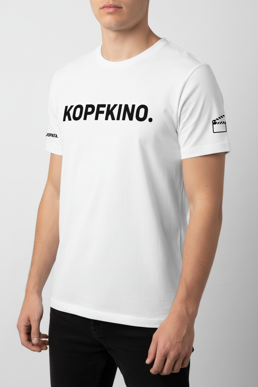 Unisex T-Shirt KOPFKINO. weiß